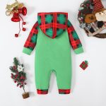 Noubeau My First Christmas Baby Girl Boy Outfit Car Truck Long Sleeve Pocket Hooded Romper Jumpsuit Xmas One Piece Clothes - Image 3